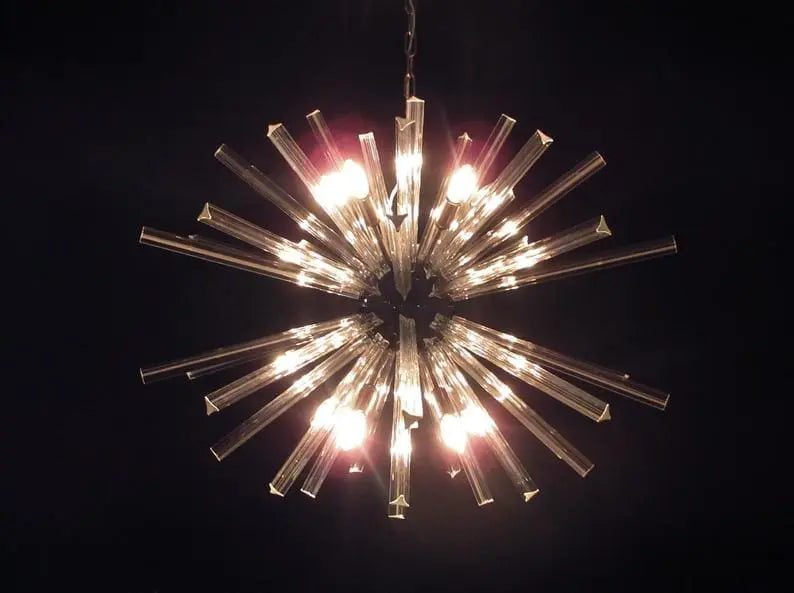 Murano Chandelier – Sputnik – 50 prisms – Transparent