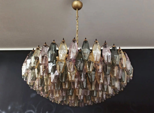 Murano Chandelier – Poliedri – 185 glass – Multi