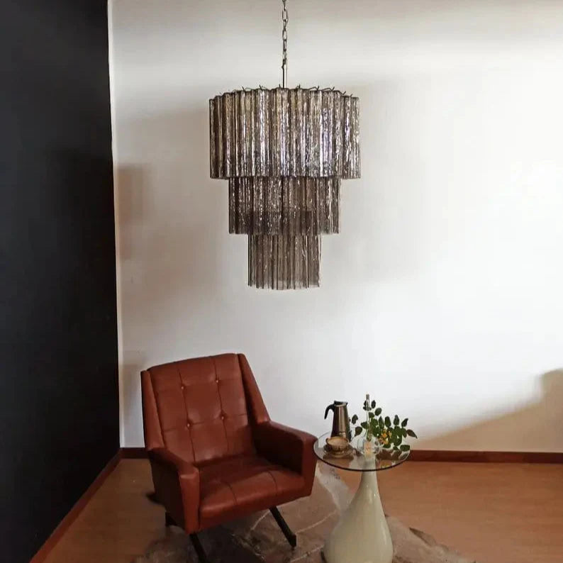 Murano Chandelier – 52 tubes – Smoked