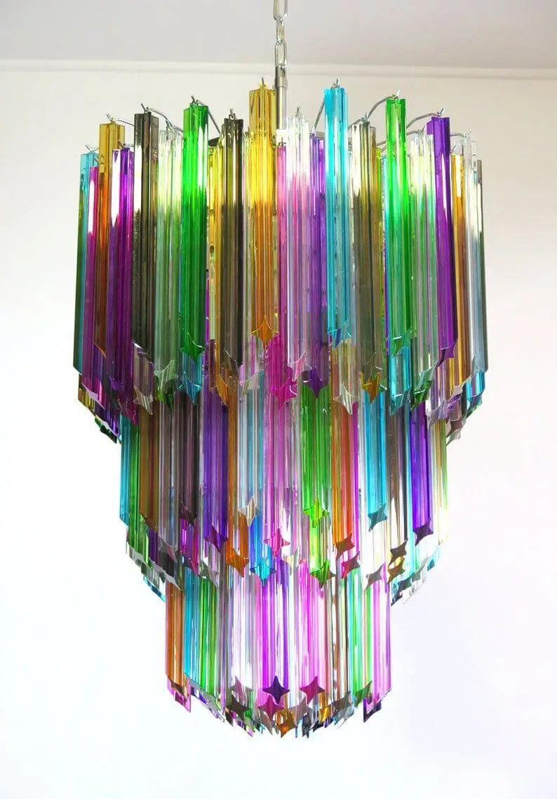 Murano Chandelier – 184 prisms – Multi