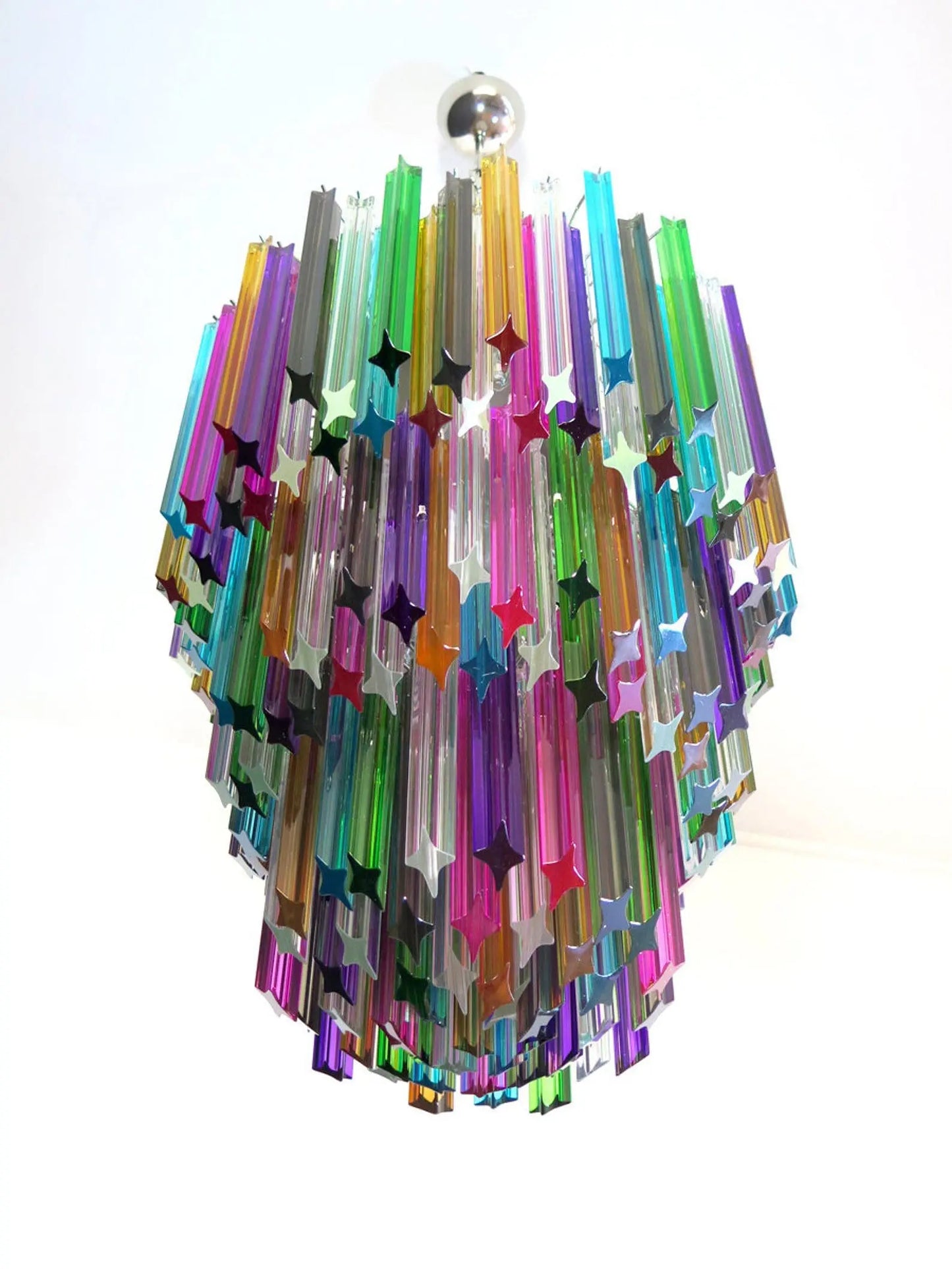 Murano Chandelier – 184 prisms – Multi