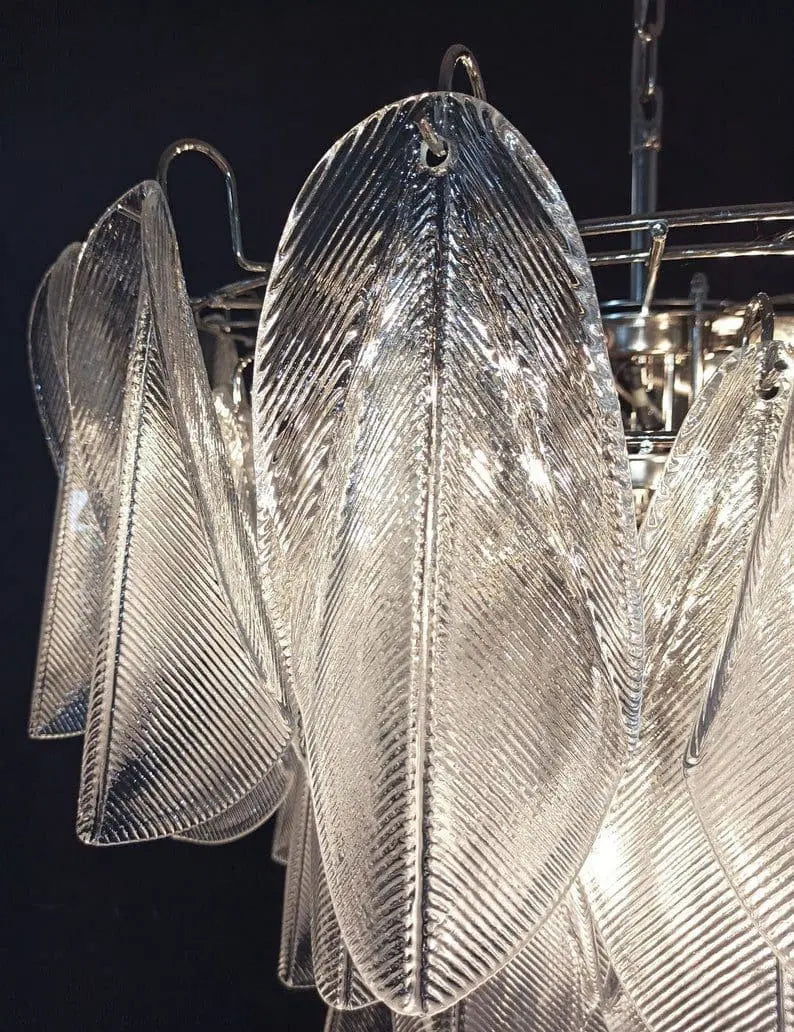 Murano Chandelier – 23 Rondini – Granigliar – Transparent