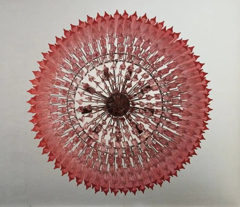 Murano Chandelier – Triedri – 391 prisms – Pink