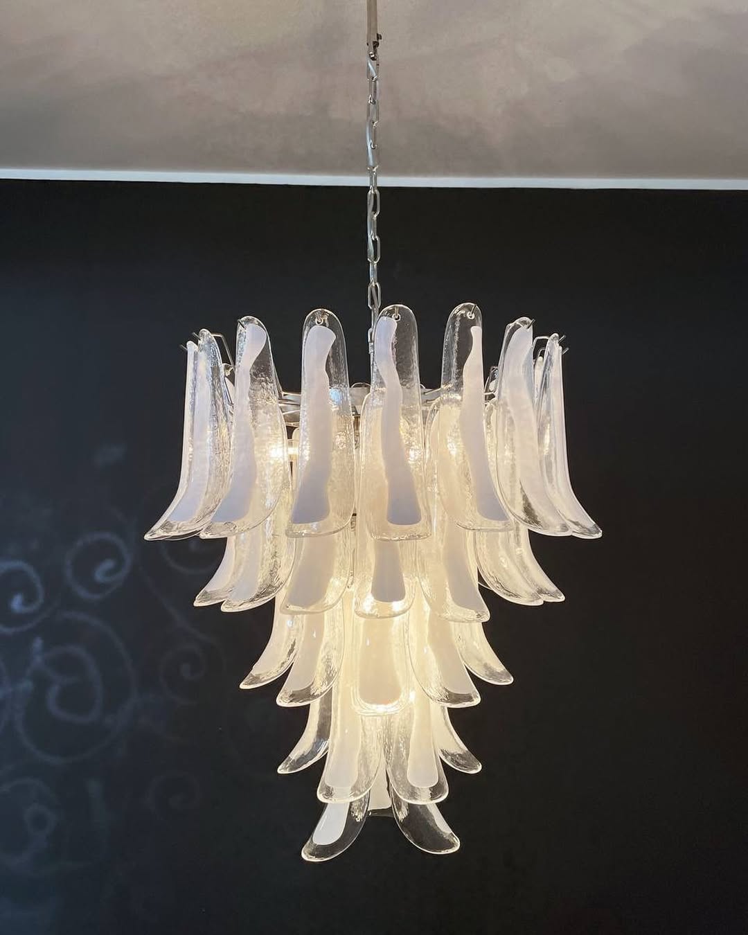 Murano Chandelier – 75 petals – Transparent