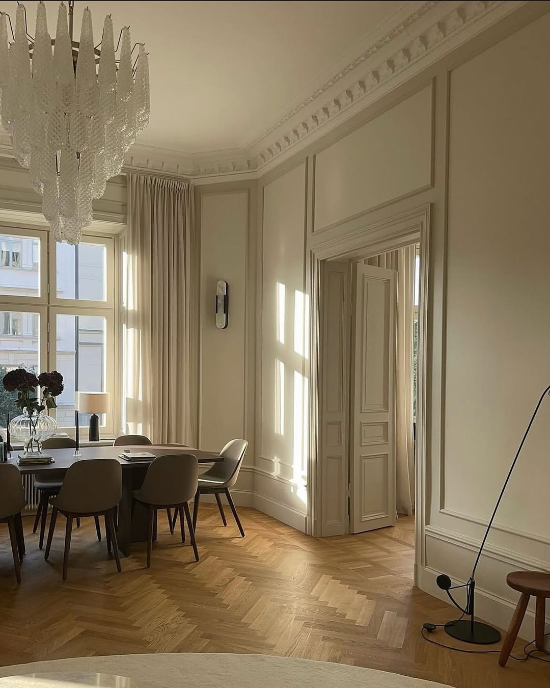 Murano Chandelier – Drop – 75 glasses – Transparent