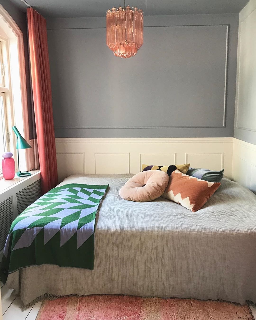 Murano Chandelier – 47 prisms – Amber/Smoked