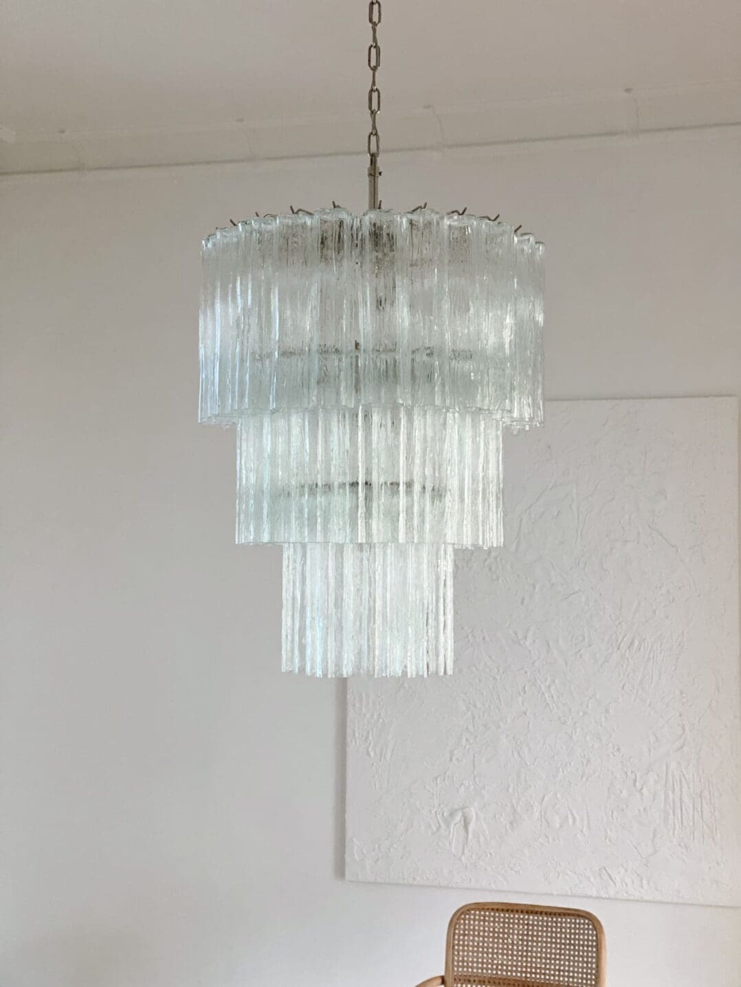 Murano Chandelier – 52 tubes – Transparent