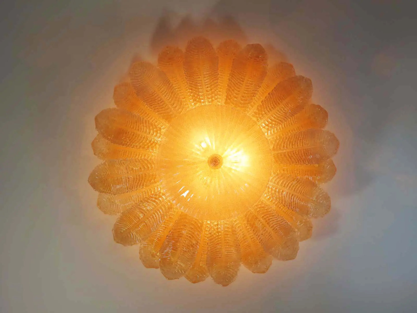 Murano ceiling lamp – Barovier – Yellow