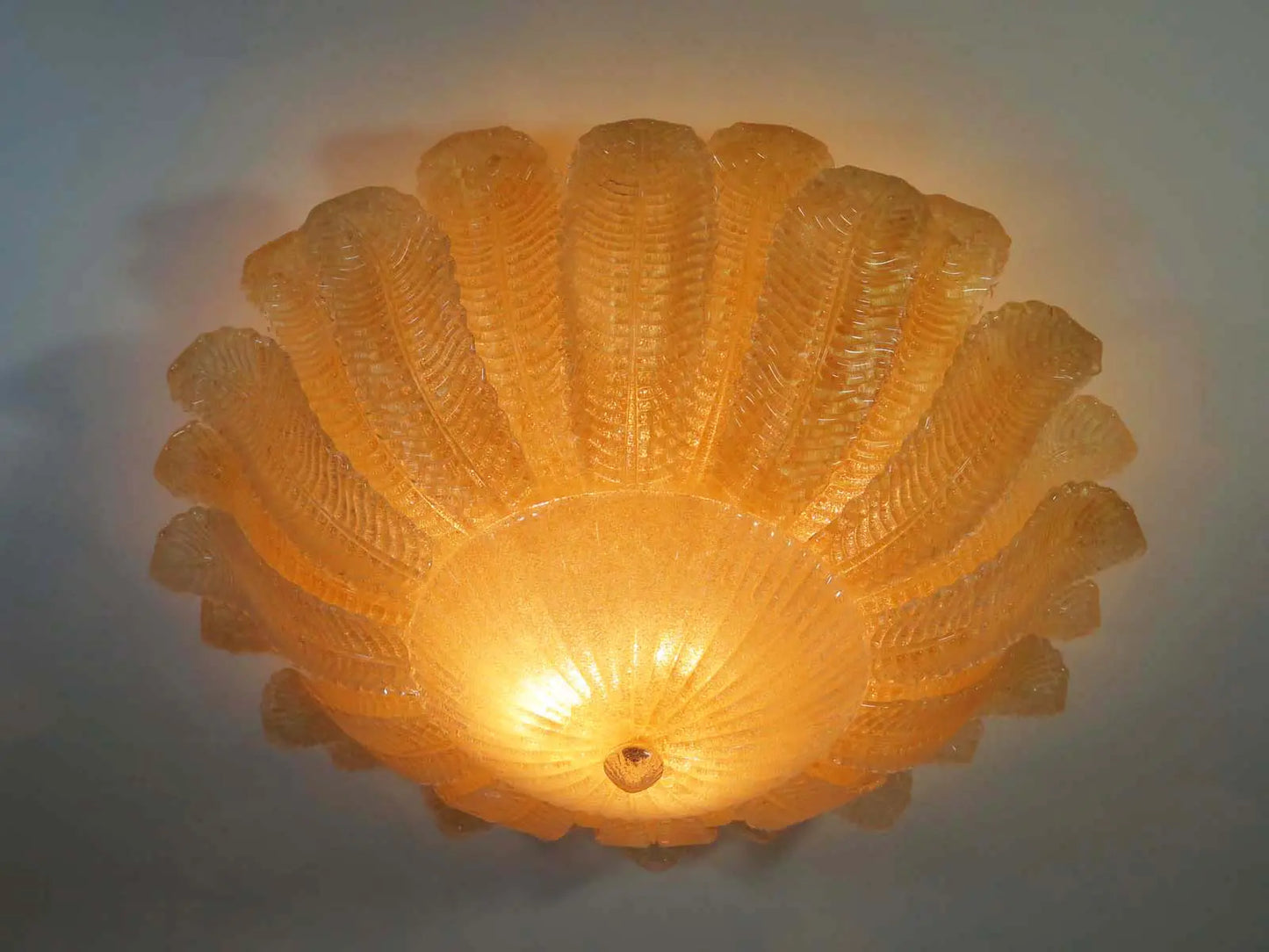 Murano ceiling lamp – Barovier – Yellow
