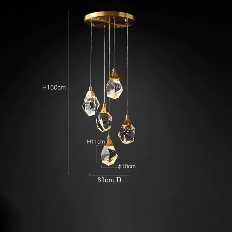 Eve Crystal Multi-Lights Pendant