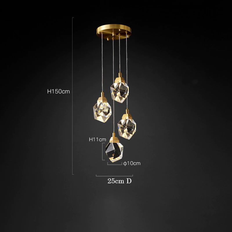 Eve Crystal Multi-Lights Pendant