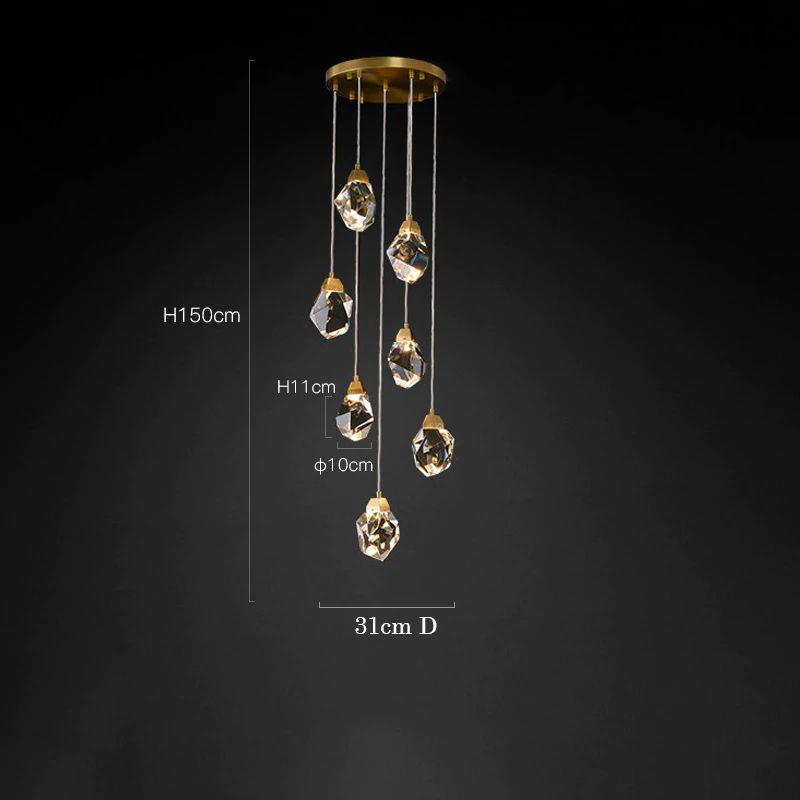 Eve Crystal Multi-Lights Pendant