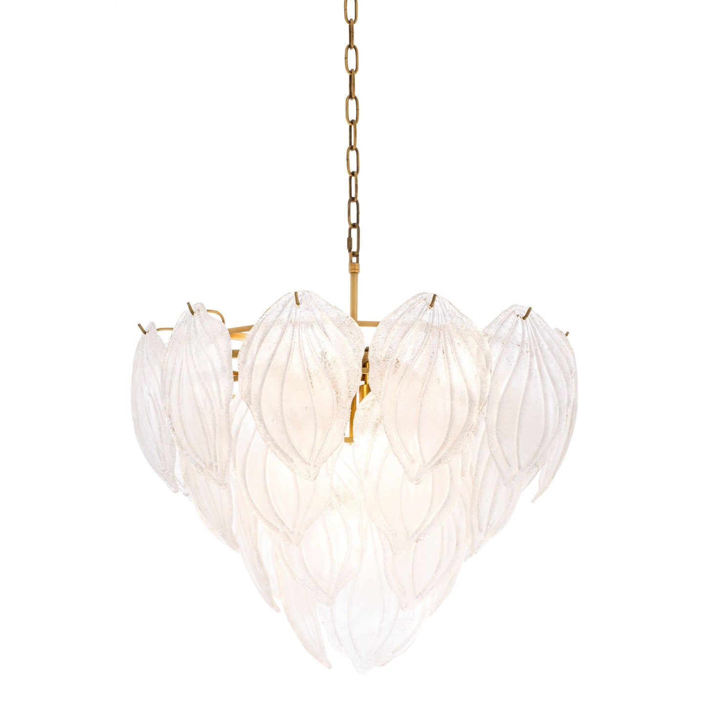 Novida Modern Glass Chandelier - [Brass]