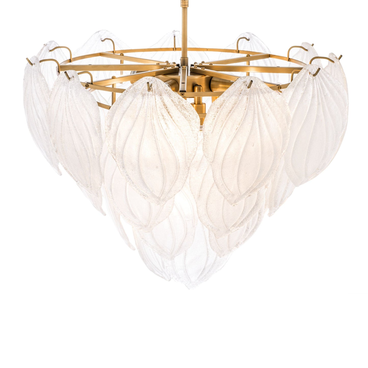 Novida Modern Glass Chandelier - [Brass]