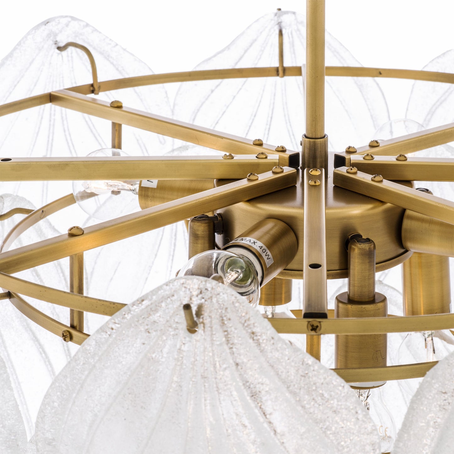 Novida Modern Glass Chandelier - [Brass]