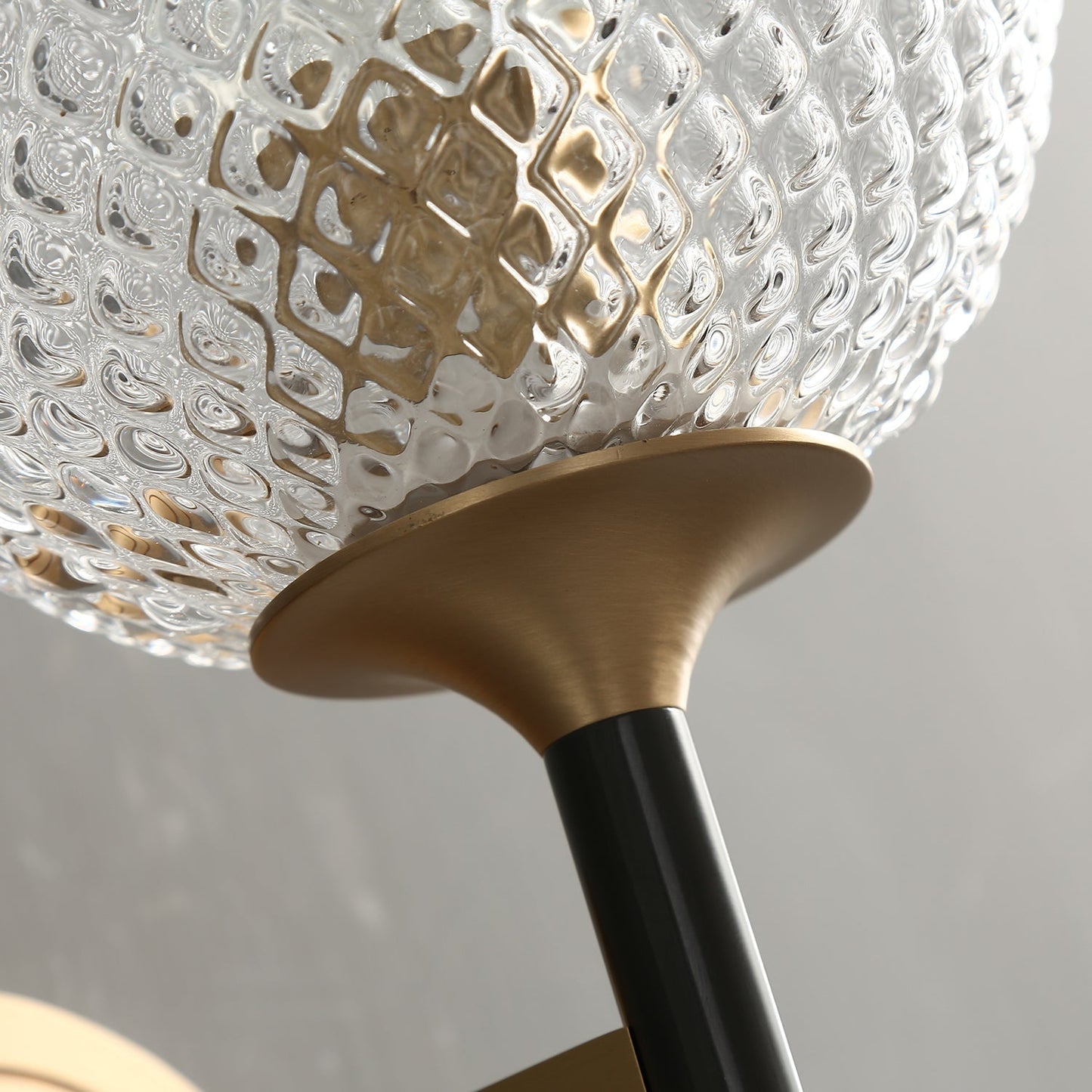 Orrefors Ball Brass Sconce