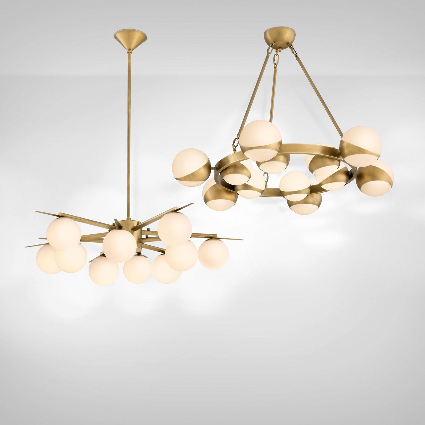 Piazetta Modern Brass Chandelier - [Brass] 