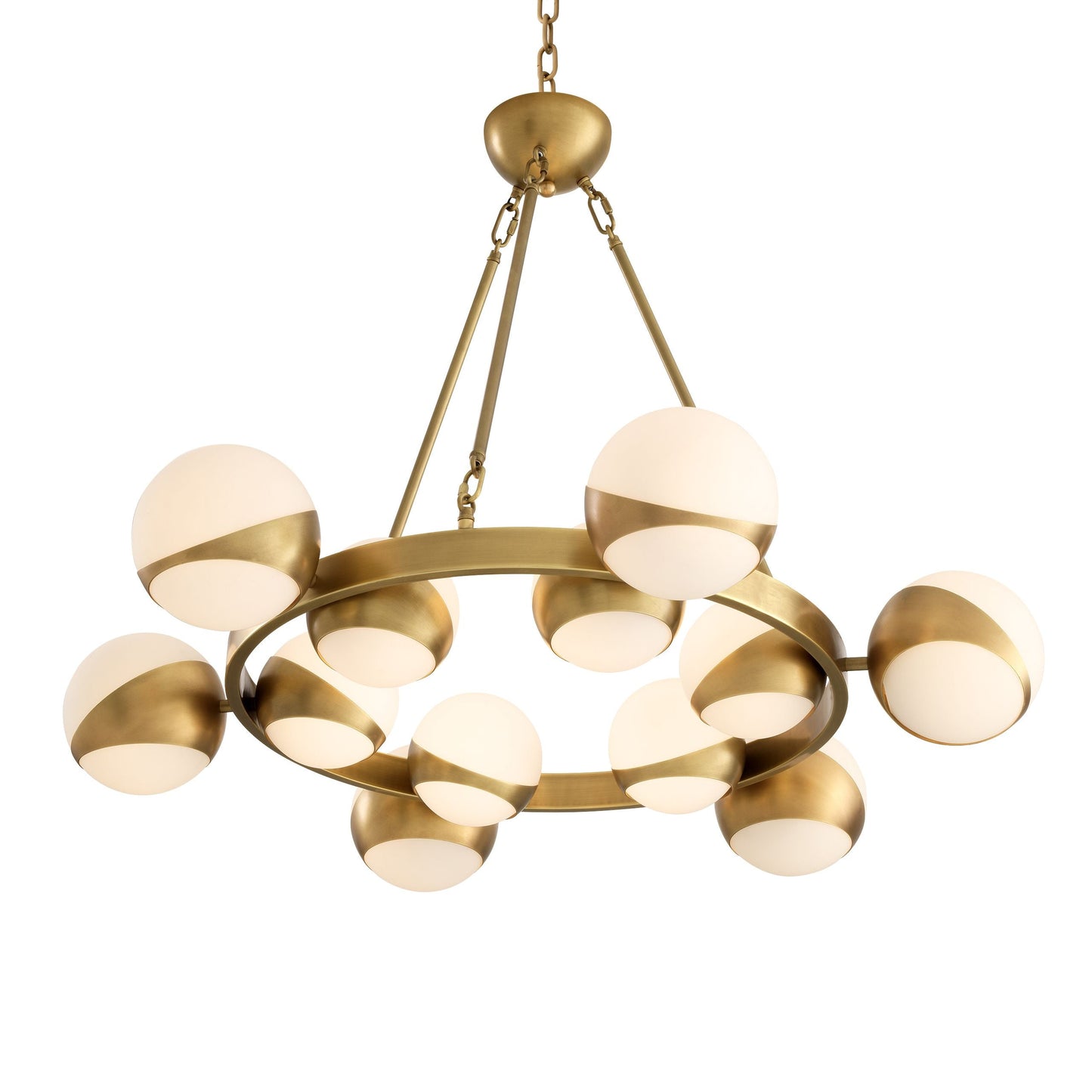 Piazetta Modern Brass Chandelier - [Brass] 
