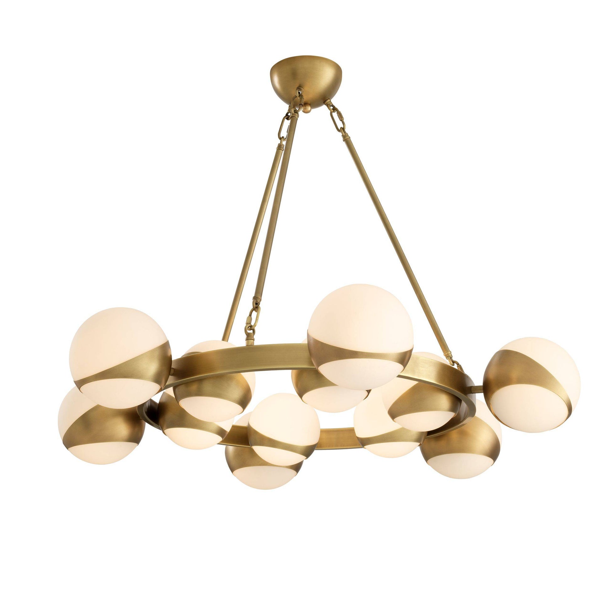 Piazetta Modern Brass Chandelier - [Brass] 