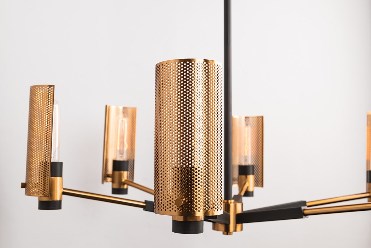 Pilsen Modern Brass Chandelier [2 Sizes] - Troy Lighting