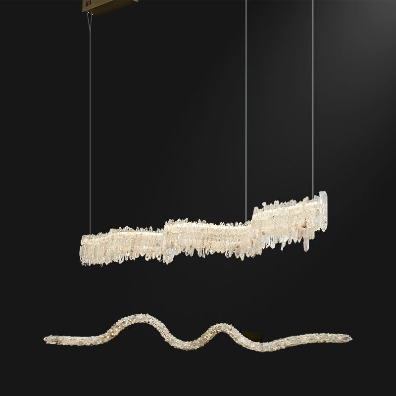 Primary Crystal Linear Chandelier