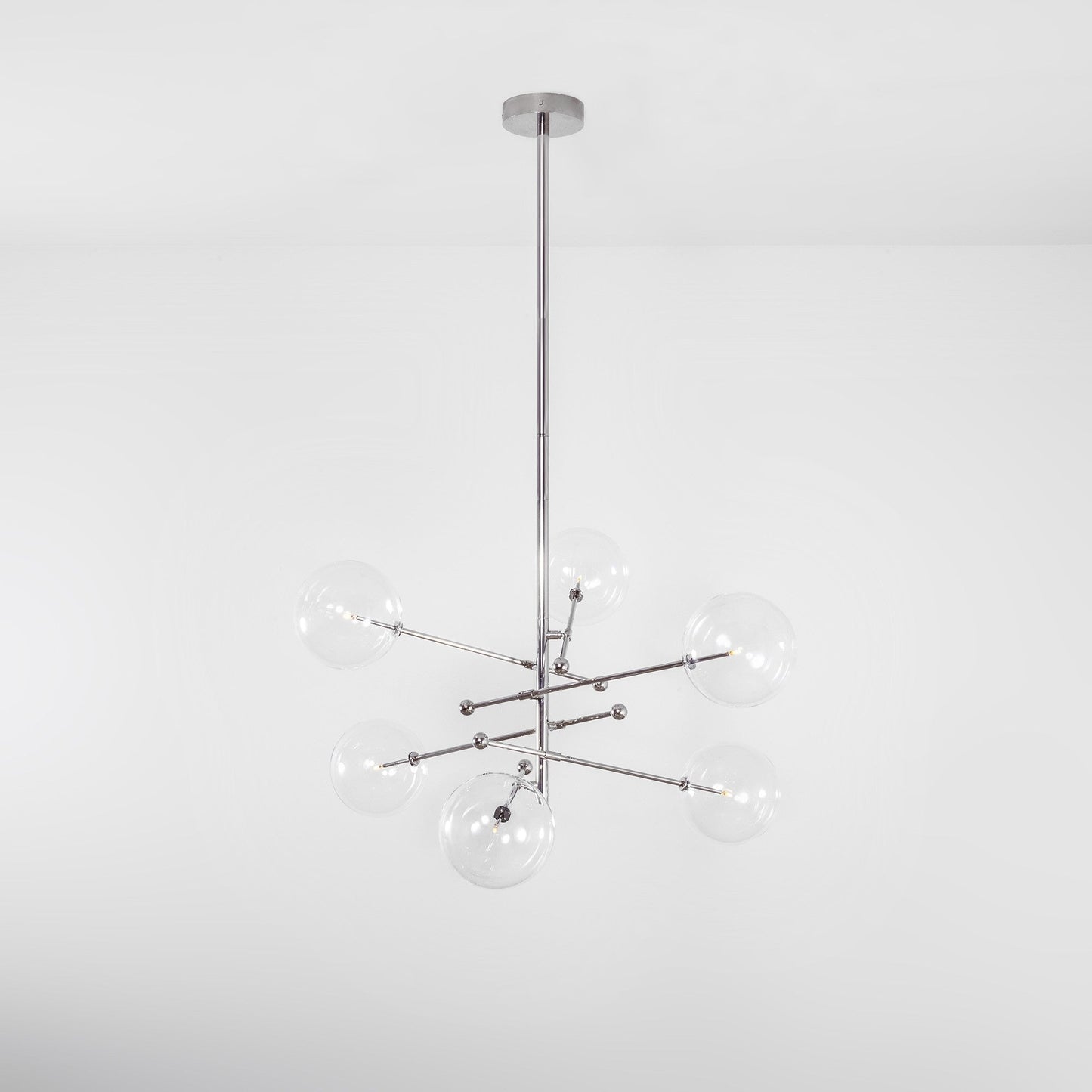 RD15 6 - Light Modern Brass Chandelier - Schwung