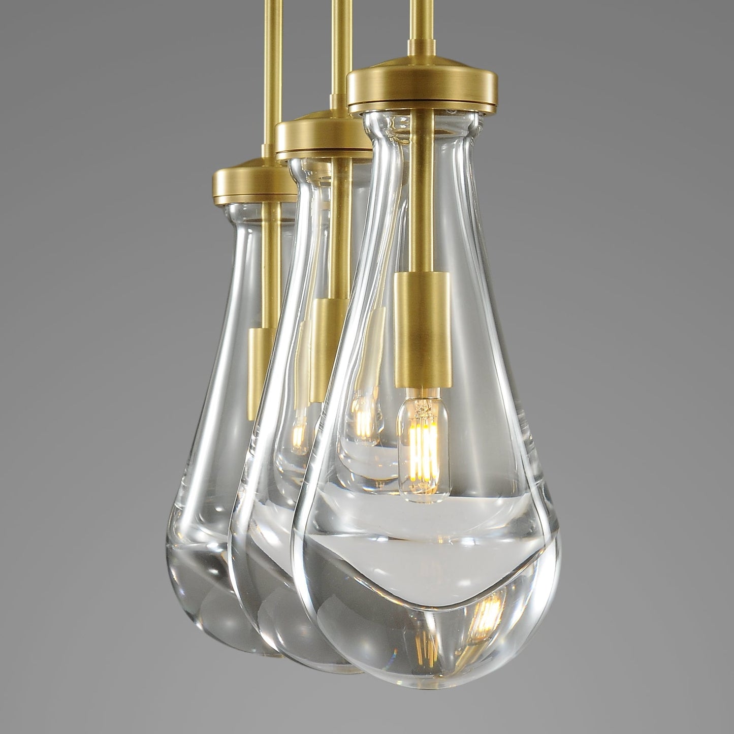 Raindrops  Rectangular Chandelier 22" rod