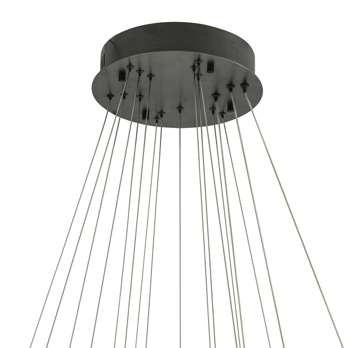 Randall Modern Glass Chandelier - [Dark Bronze Finish w/ Clear Glass]