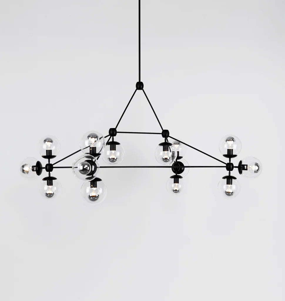 Modo Chandelier - Rectangle, 14 Globes