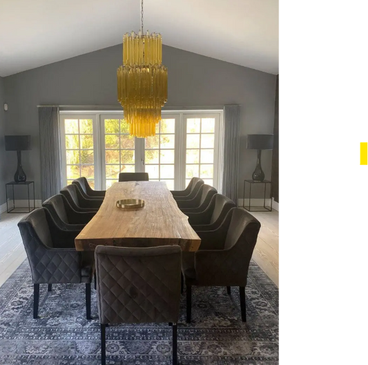 Murano Chandelier – Triedri – 242 prisms – Amber