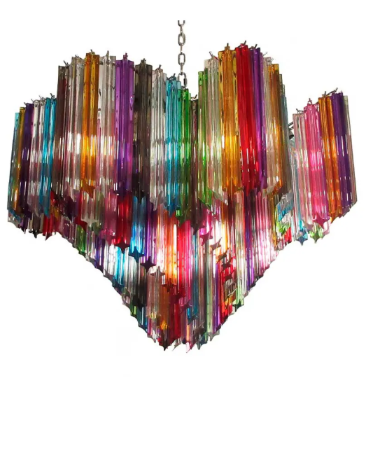 Murano Chandelier – 200 prisms – Multicolored
