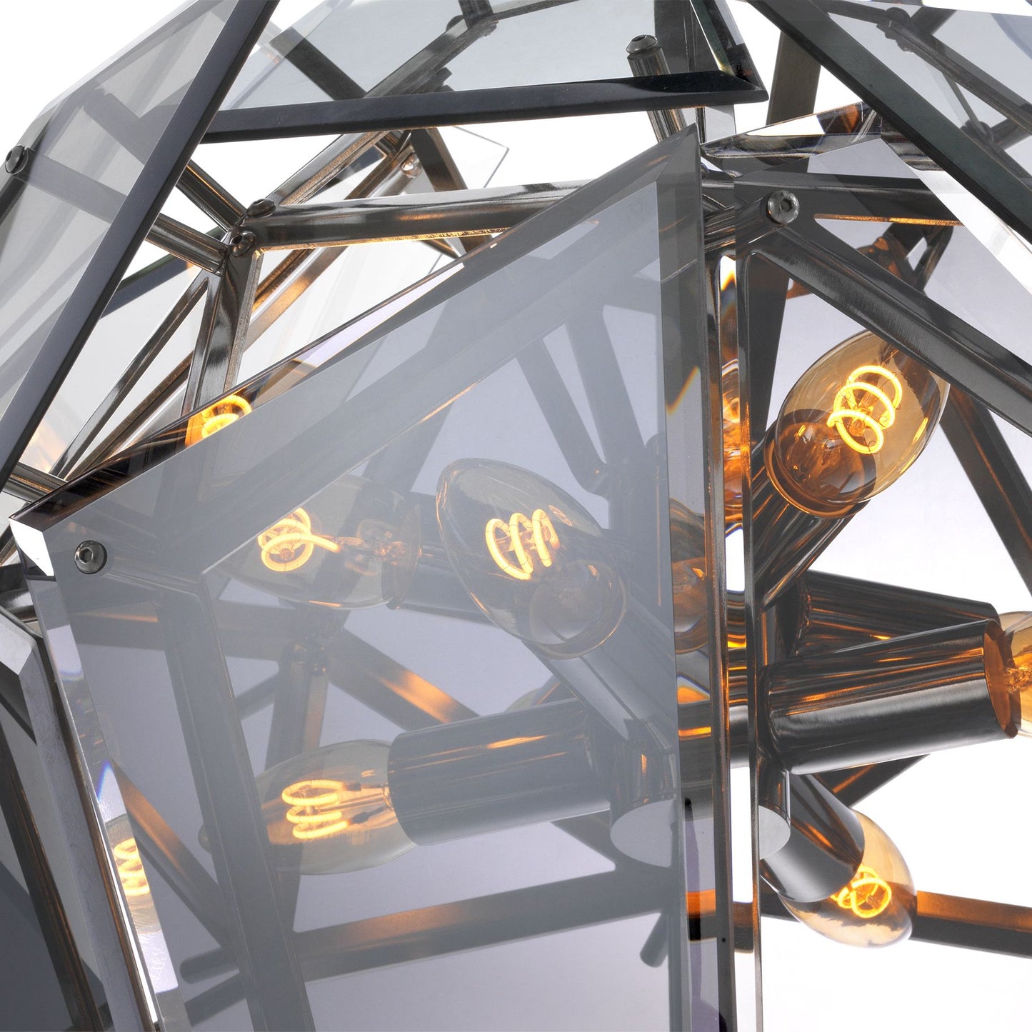 Shard Modern Glass Chandelier - [Nickel/Gold]