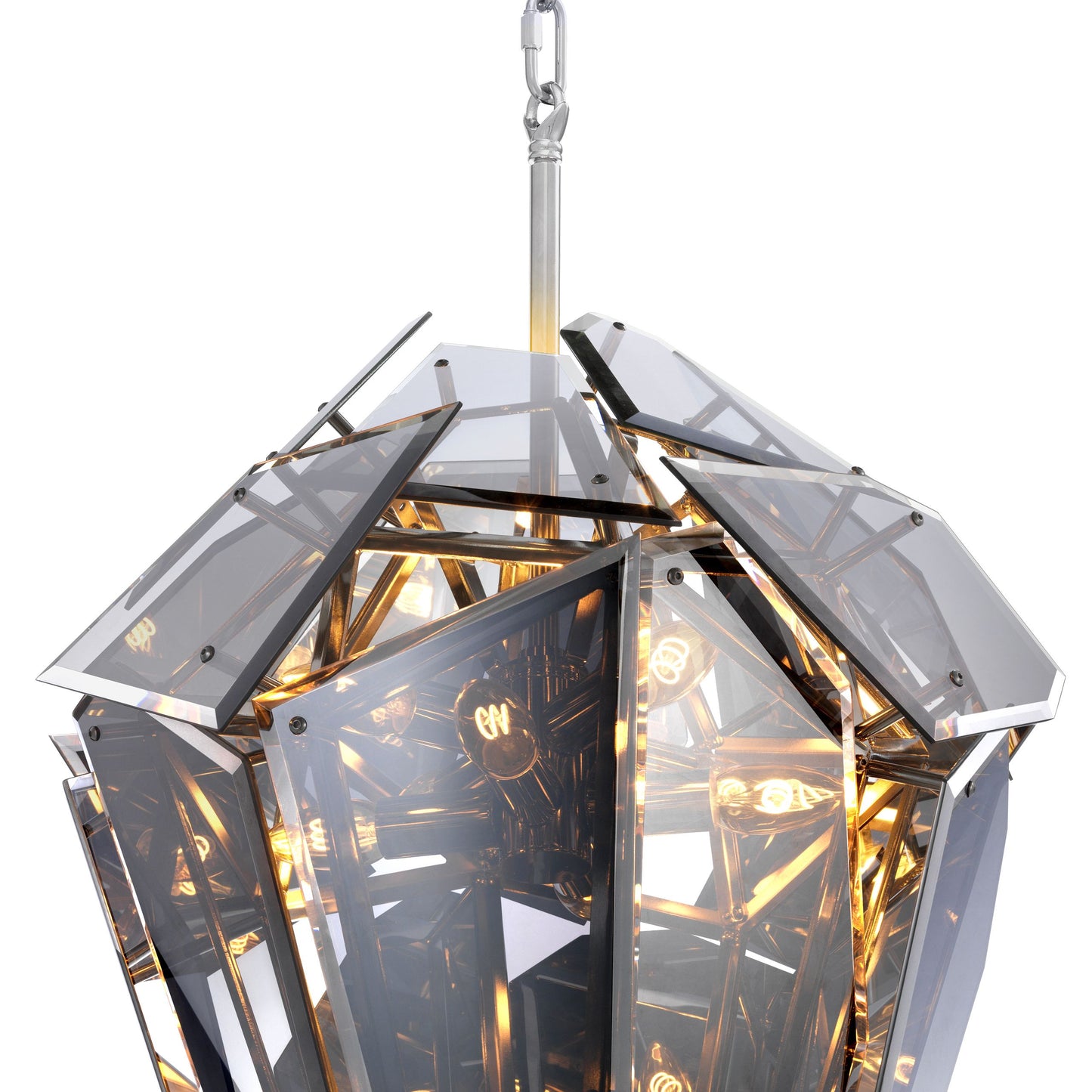 Shard Modern Glass Chandelier - [Nickel/Gold]