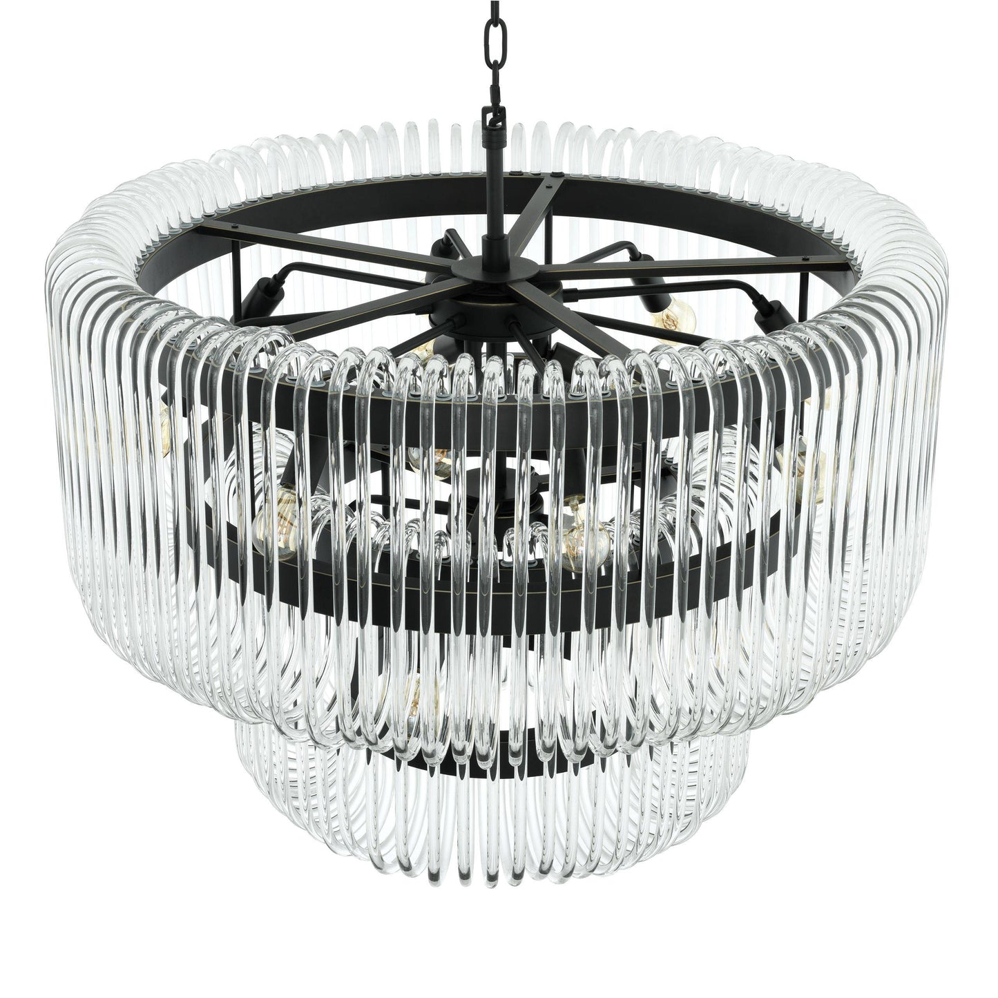 Sutton House Modern Glass Chandelier - [Bronze]