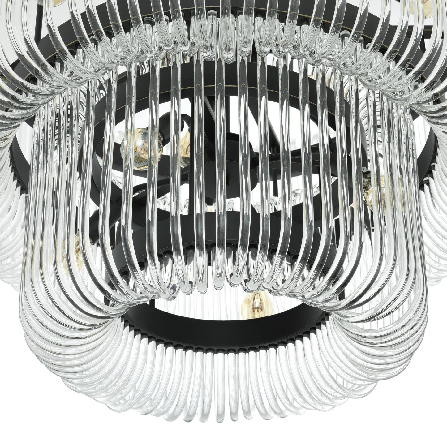 Sutton House Modern Glass Chandelier - [Bronze]
