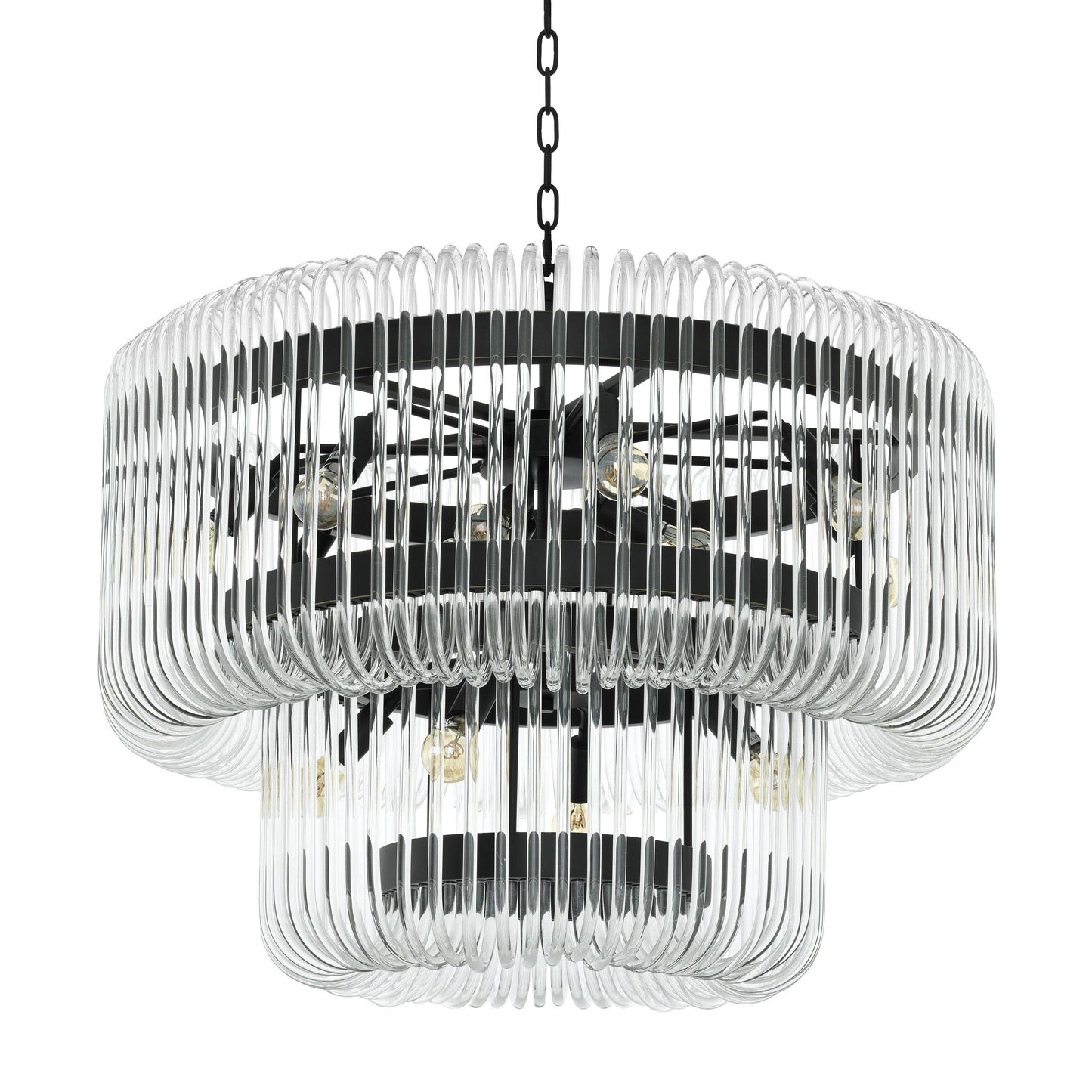 Sutton House Modern Glass Chandelier - [Bronze]