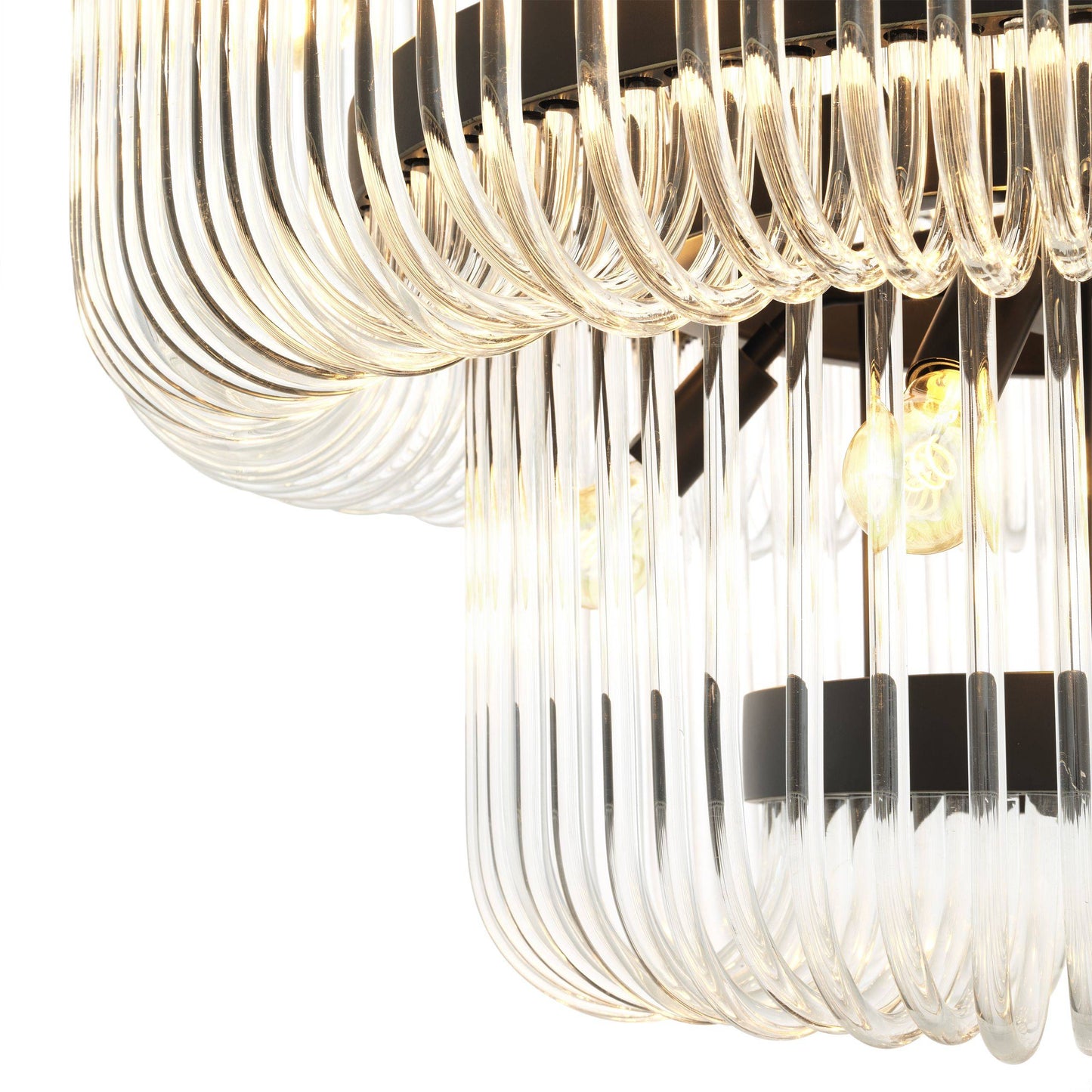 Sutton House Modern Glass Chandelier - [Bronze]