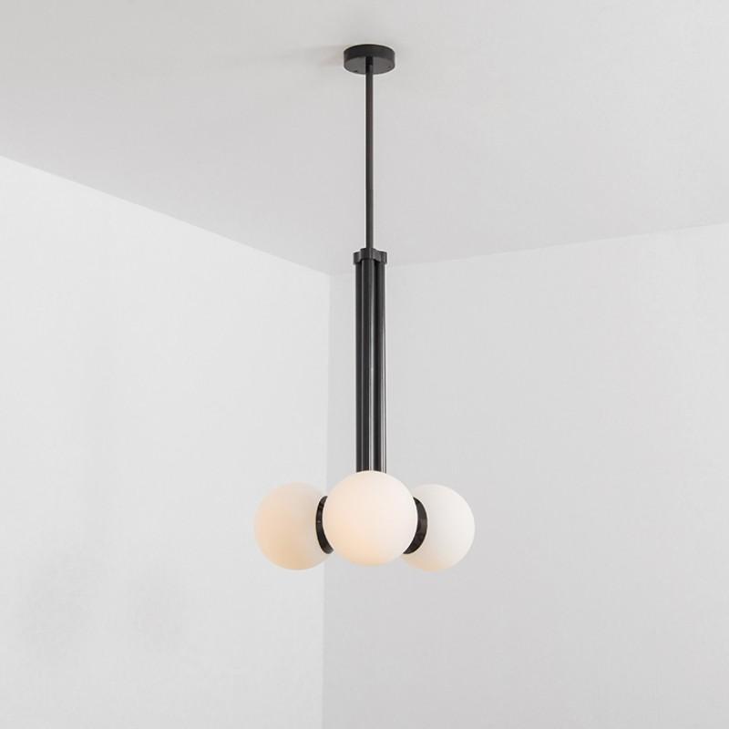 Tubular 3-Light Modern Brass Chandelier [M/L] - Schwung