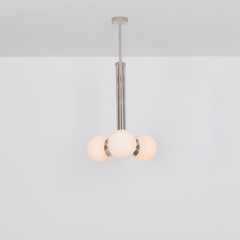 Tubular 3-Light Modern Brass Chandelier [M/L] - Schwung