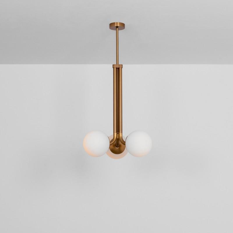 Tubular 3-Light Modern Brass Chandelier [M/L] - Schwung