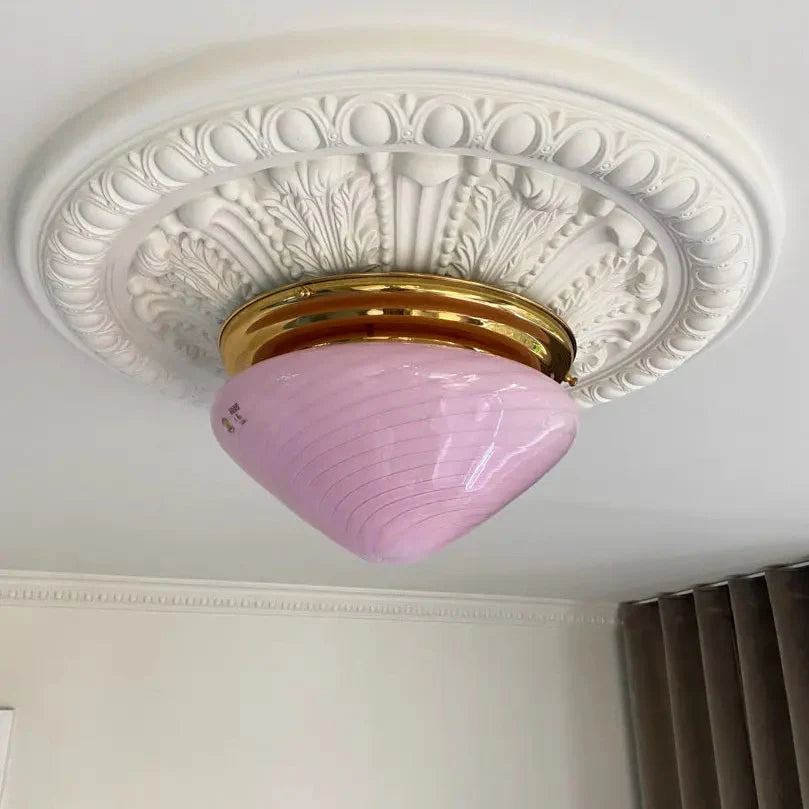 Murano Plafond – Vintage – Venini – Pink Swirl