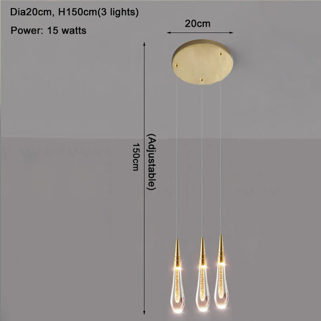 Cadere Water Drop Lighting Fixture
