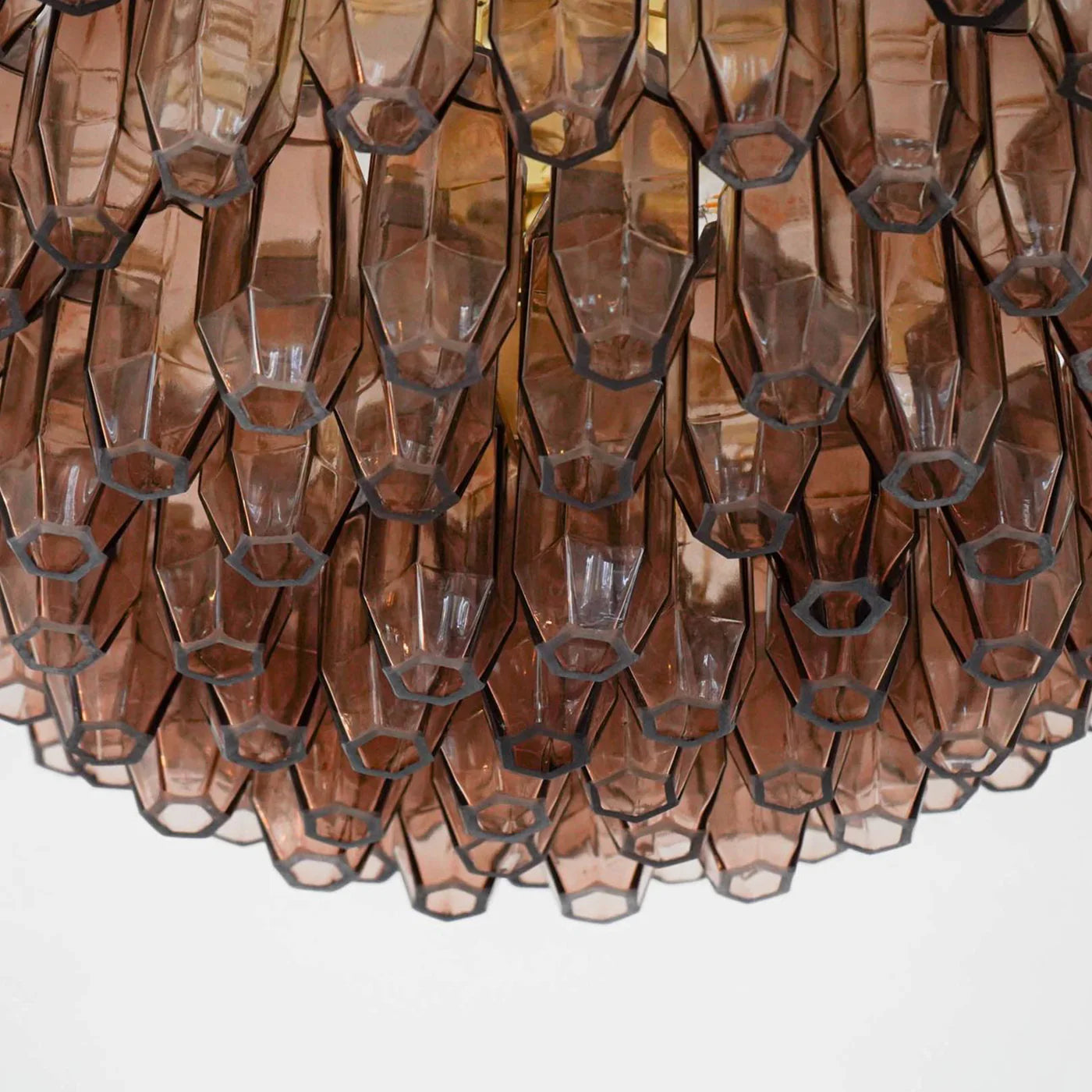 Prismatico 91 Elements Amethyst Compact Glass Chandelier 25"