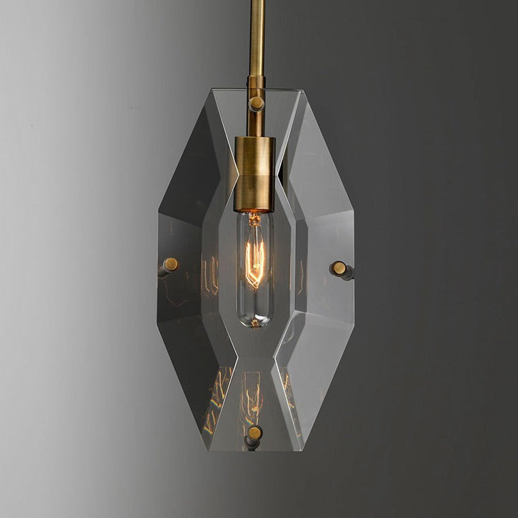 Caro Multi-faceted Crystal Pendant Light