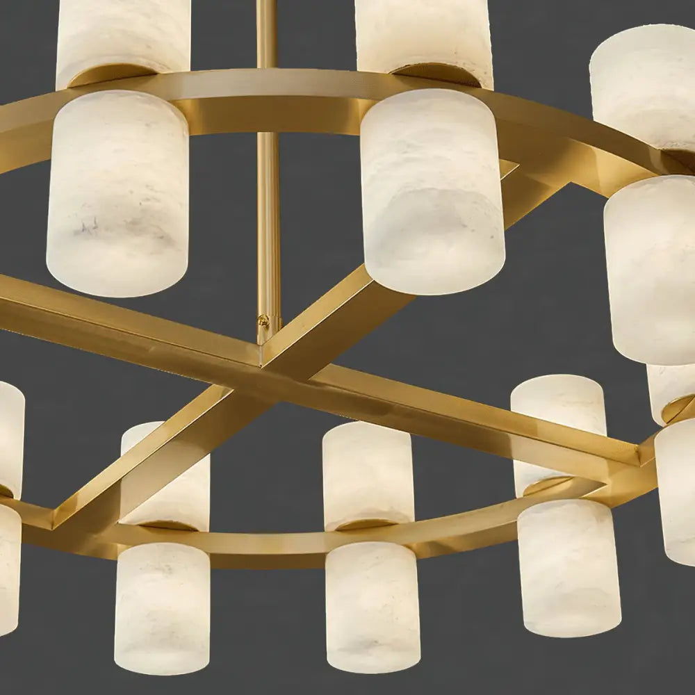 Alabaster Cylinder Chandelier