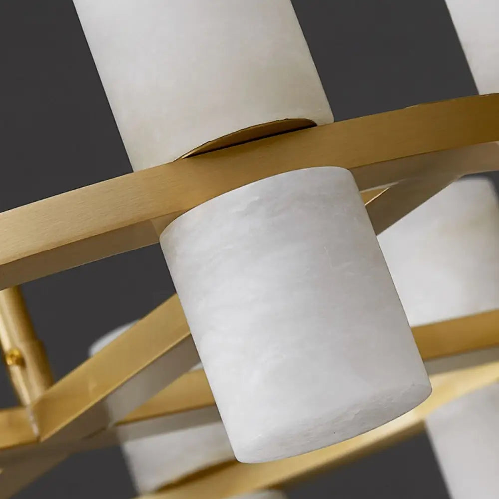Alabaster Cylinder Chandelier