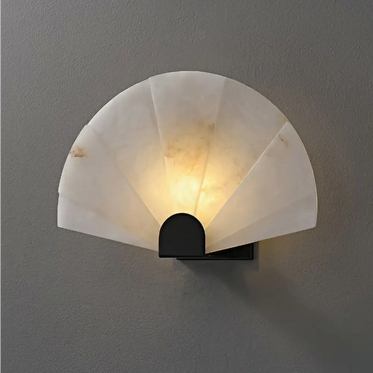 Alabaster Fan Wall Sconces