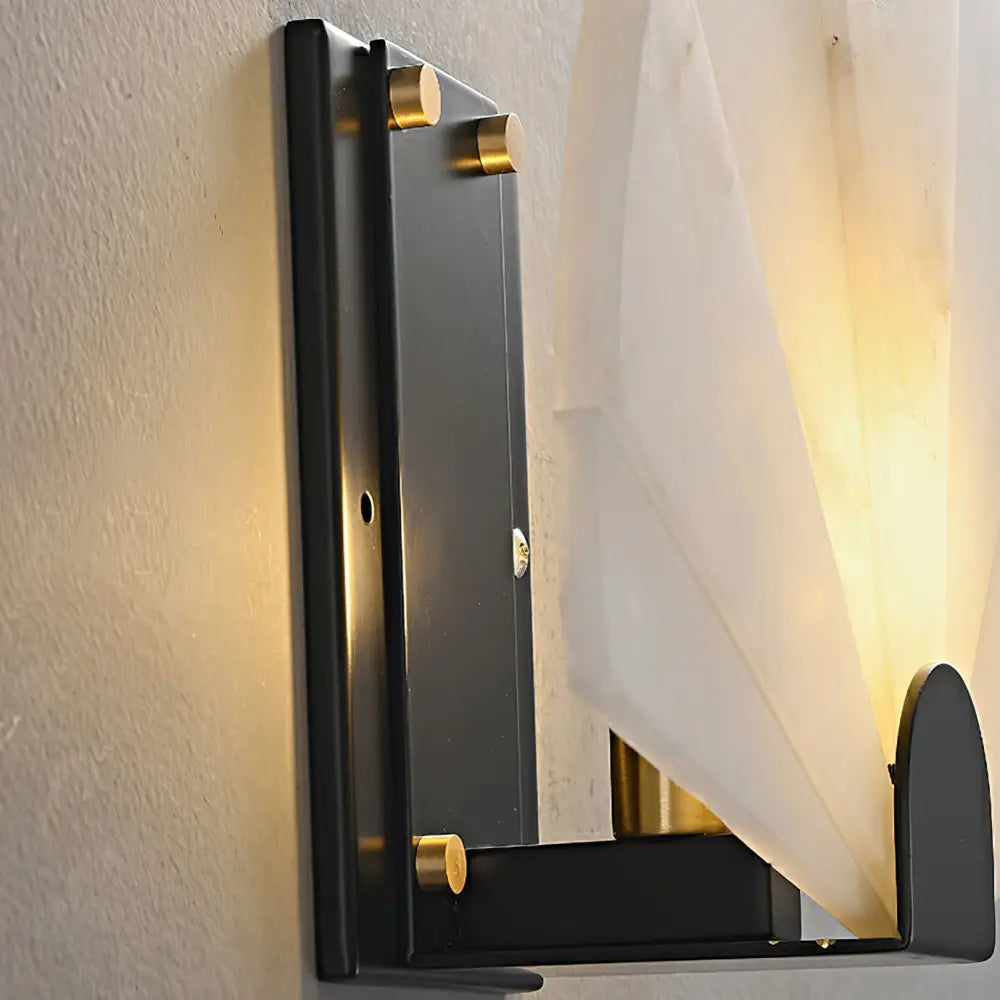 Alabaster Fan Wall Sconces
