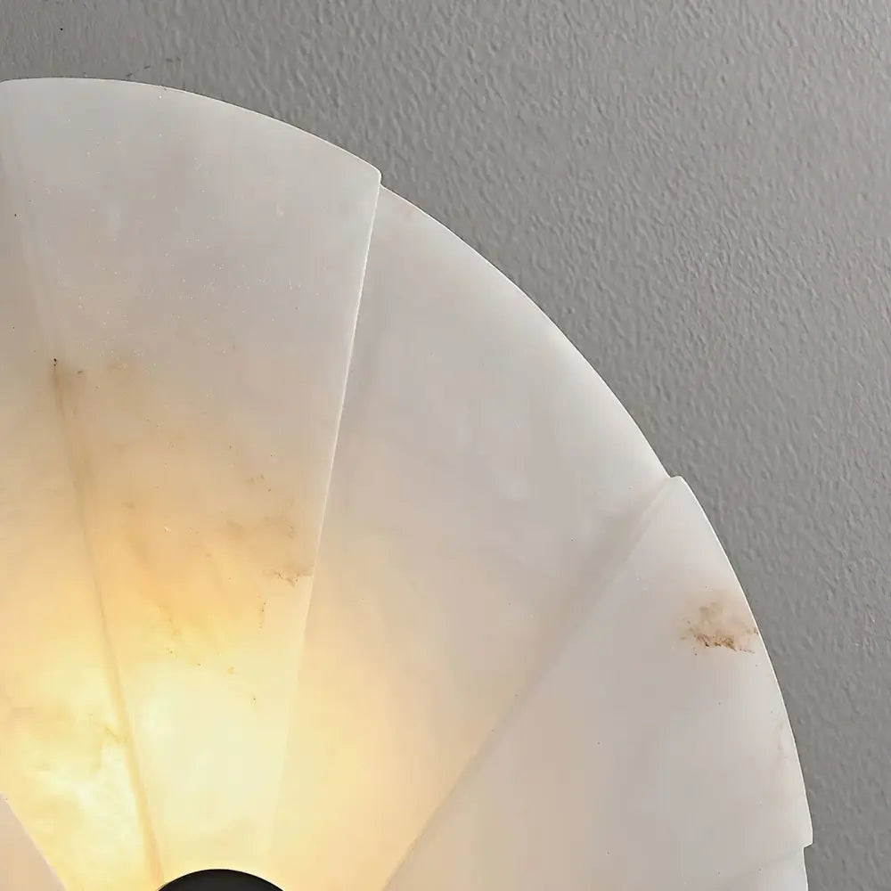 Alabaster Fan Wall Sconces