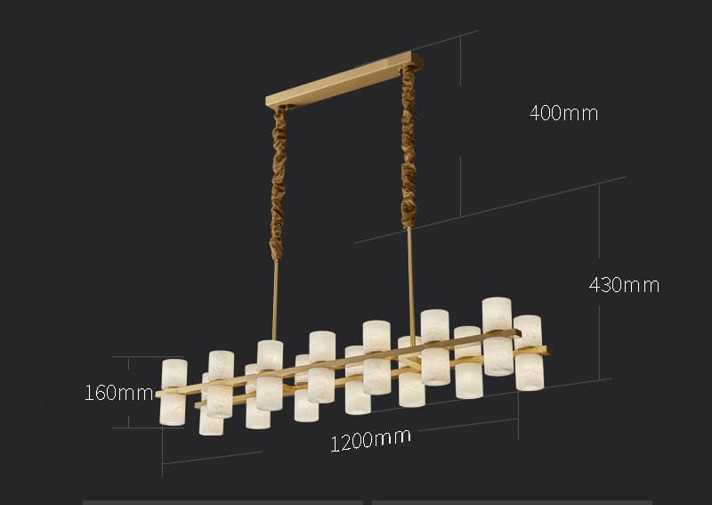 Alabaster Linear Chandelier